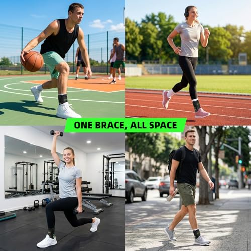 Quick Lace Up Ankle Brace with Stabilizing Pads for Men & Women(L) - size: Large