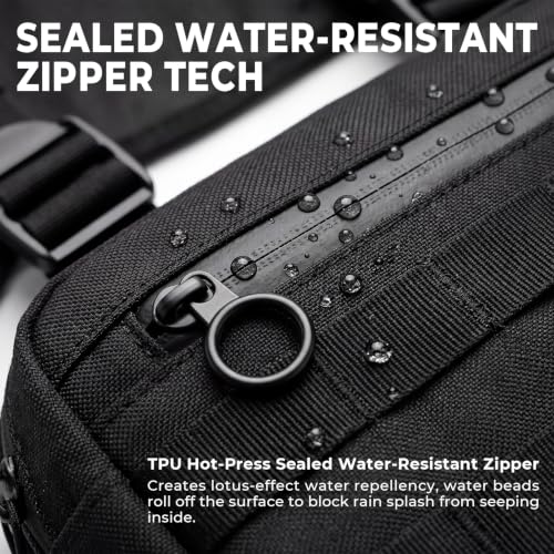 Muserise Running Chest Bag, Phone Holder, Lightweight Water Resistant - color: NRP Black
