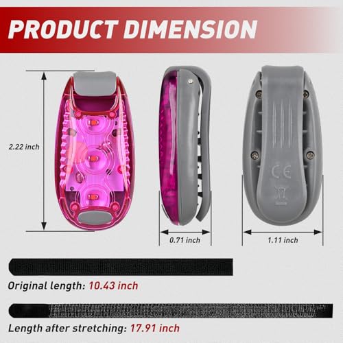 Nilight LED Safety Light 4PCS Pink Marine Navigation Bike Tail Lights - color: 3LED Safety Light-Pink