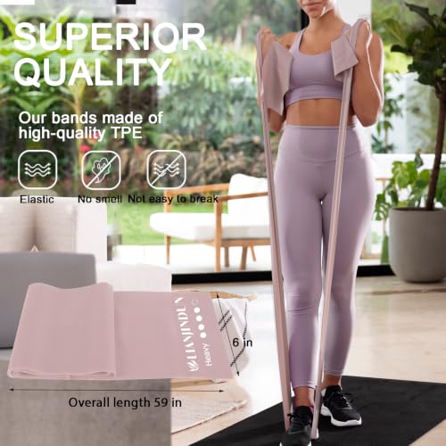 Resistance Bands for Working Out, Physical Therapy, Exercise, Pilates, Yoga - color: Pastel Collection