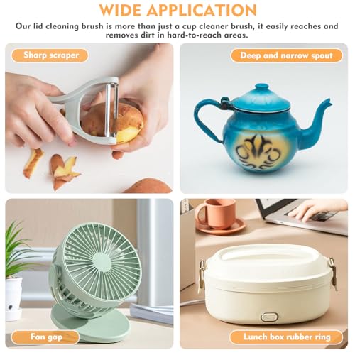 3 in 1 Cup Lid Cleaning Brush, Portable Cup Cleaner Brush, 2024 New Water Bottle Cleaner Brush, 3 in 1 Multifunctional Cleaning Brush for Home Kitchen Cleaning Tools（3PCS） (Pack of 2) - size: Small (Pack of 2)