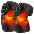 Cordless Knee Heating Pad, Heated Knee Massager with Vibration FSA Eligible - color: Black(pair)