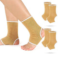 Haysandy 4 Pcs Kids Ankle Brace Support, Beige, 10-15 Years - color: Beige, size: 10-15 Years