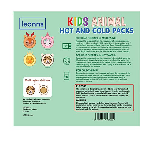 Leonns Kids Ice Packs for Boo Boos | Reusable Gel, Unicorn Cover, 4-Pack - style: 4-Pack (Unicorn)