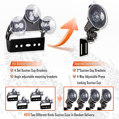 2×16.8 inch Emergency Strobe Light Bar for Vehicles, Trucks - color: Amber/White