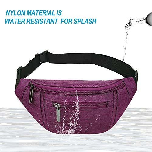 AIKENDO Crossbody Fanny Pack for Women Fashionable,Fashion Waist Bag Purse - color: Purple