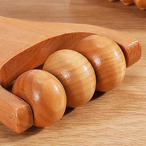 Natural Wood Massage Roller Natural Wood Massager Handheld Body and Face Massager Wellness Massage Equipment