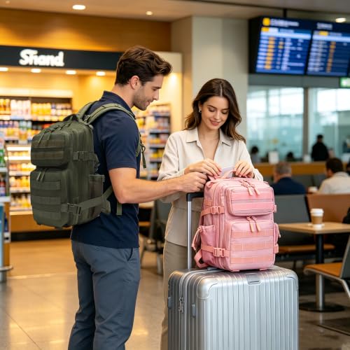 9L/20L Mini Backpack for Men and Women, Small Backpack for Gym Hiking Travel Sports Running - color: 20l-pink