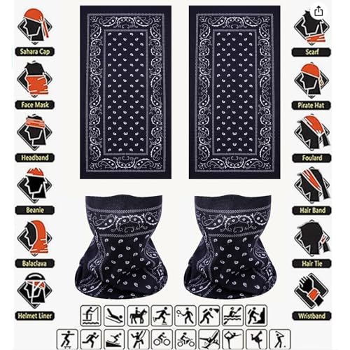 Face Mask Multi Bandana Neck Gaiter Seamless Magic Headband Outdoor Face Scarf for Dust Wind and UV Resistance - color: No1a