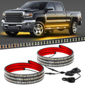XRIDONSEN 2PCS 70 inch Running Board Light Strip Amber Strobe Lights - color: Amber