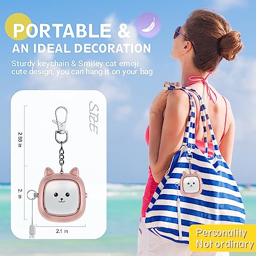 Safe Sound Personal Alarm, 130 dB Loud Siren Song Emergency Security Alarm Keychain with LED Light, Personal Sound Safety Siren for Women, Men, Children, Elderly(Rose Gold) - color: Rose Gold