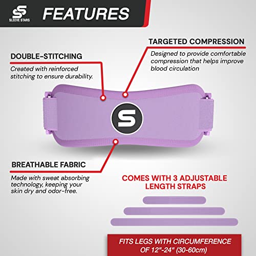 Sleeve Stars Patella Knee Strap and Turmeric Curcumin Supplement Bundle Patellar Tendon Support Knee Brace for Running Sports Arthritis Knee Pain Relief Osgood Schlatter Runner’s Knee Joint Support Mo