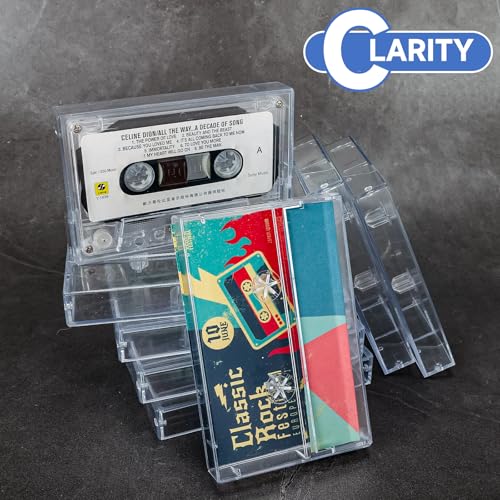 Clear Cassette Tape Storage Cases，Audio Storage Solution 15Pack