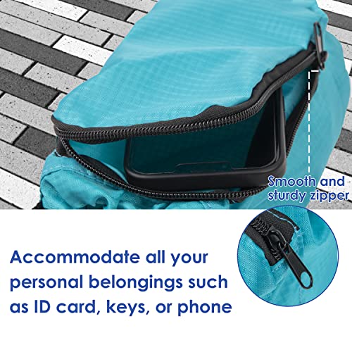 Trail maker Water Bottle Carrier Bag with Strap, Phone Pocket for Walking, Runs, Bike, Stainless Steel, Glass, Plastic - color: Turquoise
