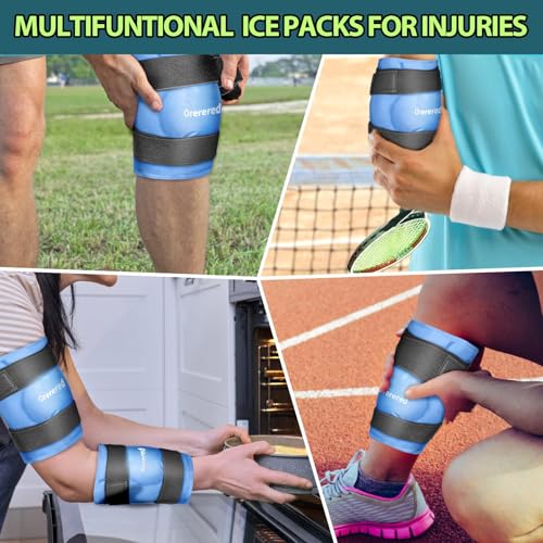 Ice Packs for Injuries Reusable Knee Gel Ice Pack Wrap for Swelling Blue - color: 1pc-blue