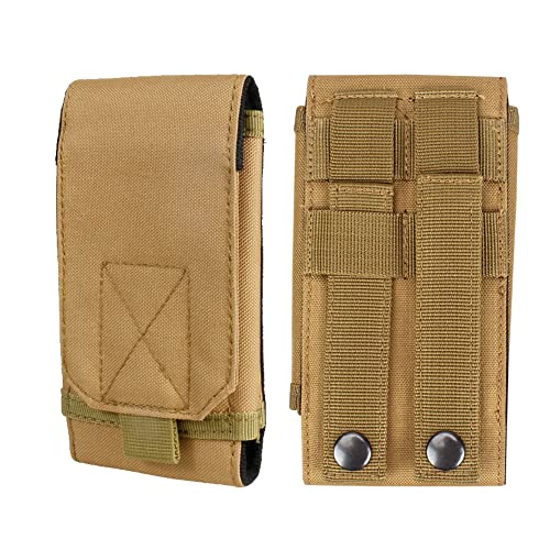 Universal Tactical MOLLE Holster Army Mobile Phone Belt Pouch EDC Security Pack Carry Accessory Kit Waist Bag Case Compatible iPhone 13 Pro X XS Max XR 7 8 6/6s Plus Samsung Galaxy S10 S9 S8 Plus - color: #D (Big)