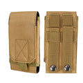 Universal Tactical MOLLE Holster Army Mobile Phone Belt Pouch EDC Security Pack Carry Accessory Kit Waist Bag Case Compatible iPhone 13 Pro X XS Max XR 7 8 6/6s Plus Samsung Galaxy S10 S9 S8 Plus - color: #D (Big)