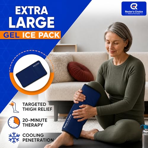Rester's Choice Extra-Large Gel Ice Pack (13" x 21.5") - Reusable, Flexible, Durable - Ideal for Back, Shoulder, Knee (Dark Blue, 1 Pack, X-Large) - color: Dark Blue, size: 13x21.5 Inch (Pack of 1)
