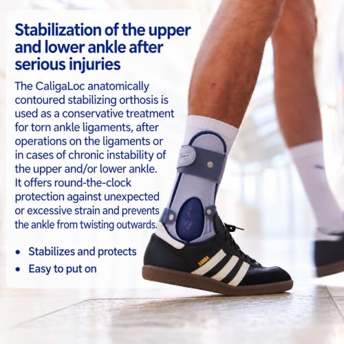 Bauerfeind - CaligaLoc - Ankle Brace - Helps Stabilize entire Ankle Giving Medial & Lateral Support, Support to Help Repair Torn Ankle Ligaments - Left - Size 3 - size: Left, Size 3
