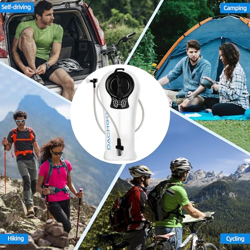 Hydration Bladder, 1.5L 2L 3L Water Bladder for Hiking Backpack, BPA-Free & Taste-Free Hydration Water Reservoir, Camping Cycling Running - color: Clear White, size: 2L