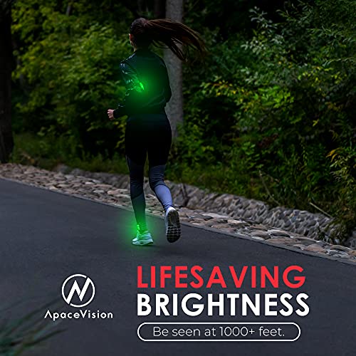 LED Safety Light (2 Pack) with Bonus Items – Clip On Strobe/Running Lights for Runners, Dogs, Bikes, Walking and More - color: Green
