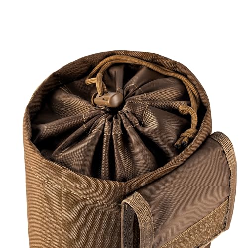 TACNEX Folding Dump Pouch for Duty/Battle/Range Belt Roll Up MOLLE Magazine Drop Pouch Drawstring Open Mag/Tool Recovery Waist Bag Utility Storage Pack for Hunting Shooting - color: Coyote Brown