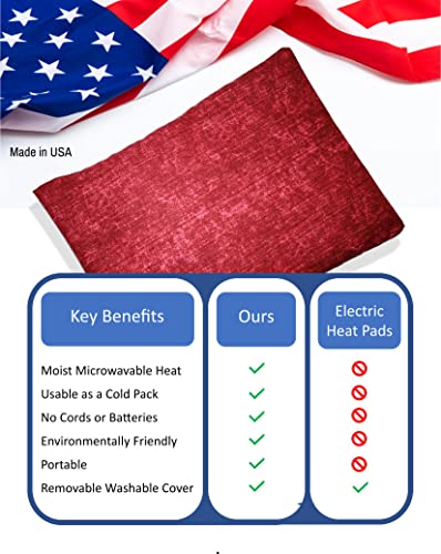Microwavable Corn Filled Heating Pad and Cold Pack/Washable 100% Cotton Cover (Cross Hatch - Wine, 7.5in W x 11in L) - size: 7.5in W x 11in L, style: Cross Hatch - Wine
