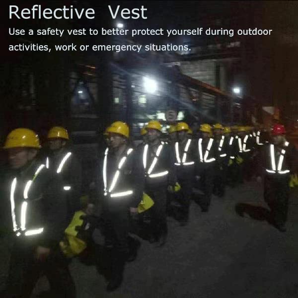 2 pcs Reflective Vest, Adjustable High Visibility Reflective Safety Straps Gear for Run, Cycling,Pet Walking - color: Green & Orange