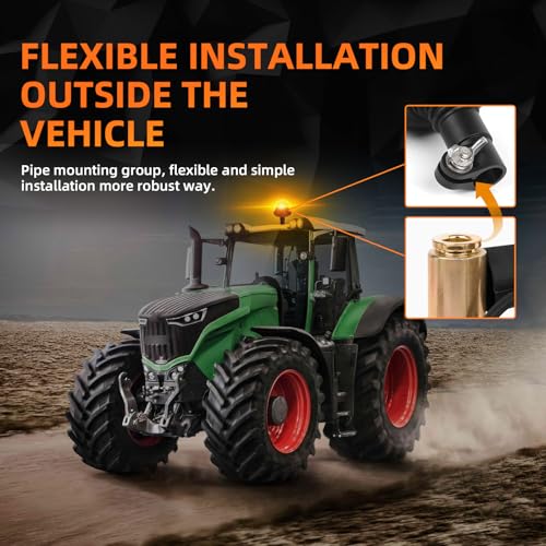 Amber LED Rotating Beacon Light 7 Flashing Modes Warning Light - color: Style 5