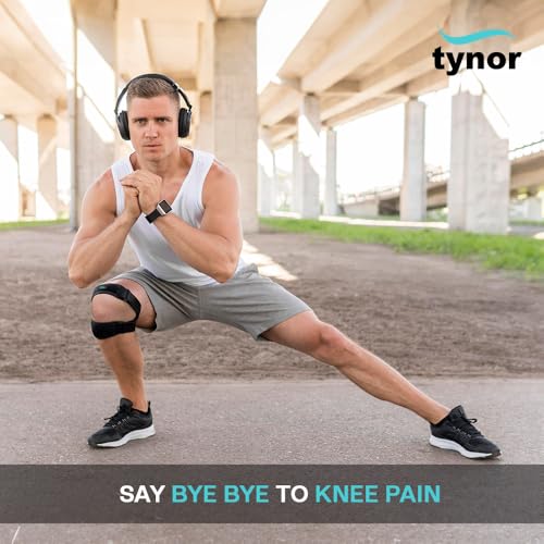 TYNOR Dual Patellar Tendon Support Strap,Knee Pain Relief Adjustable Neoprene Knee Strap Patella Stabilizer Band,Knee Brace for Tendonitis,Running,Hiking,Basketball Volleyball Tennis,One Size,1 Unit - style: Black Dual