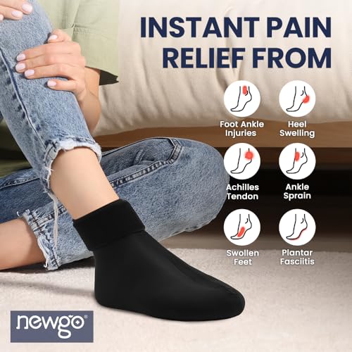NEWGO Bundle of Foot Ice Pack and Formfitting Sock Achilles Tendon