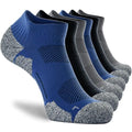 CWVLC Cushioned Athletic Ankle Compression Socks for Women Men 3/6 Pairs - color: 6-pairs (Black2,charcoal2,royal2), size: X-Large