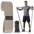 Arrowbash 40" Long Fabric Resistance Band for Working Out Women Men Non-Slip Exercise Stretch Band with Bag for Stretching Exercise, Yoga, Home Fitness(Medium Brown, 45lbs)