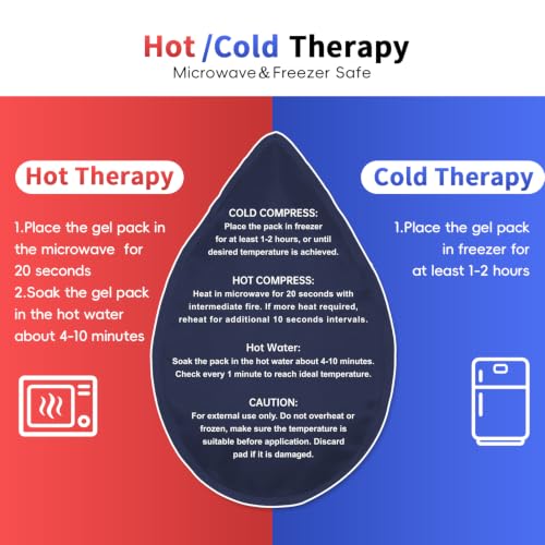 Wisdom Teeth Ice Pack Head Wrap for Pain Relief - Cold Hot Therapy for Face - color: Navy Blue