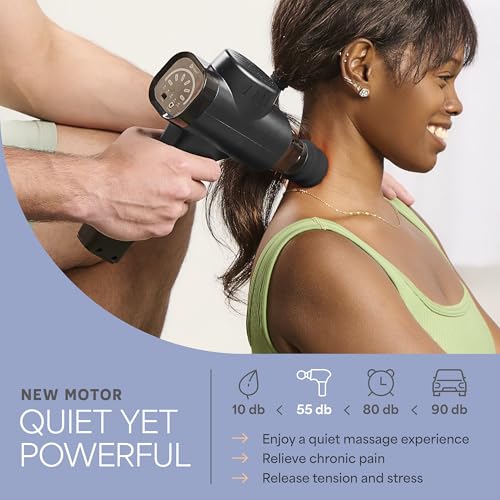 Lifepro Sonic Massage Gun Percussion Muscle Massager, 8 Heads & 5 Speeds - color: Black, size: Standard