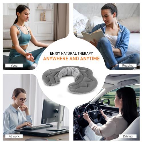Microwavable Heat Pad for Neck and Shoulders, Warm Compress Wrap, Grey - color: Heat Pad03 -Grey
