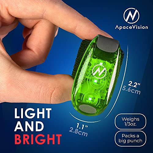LED Safety Light (2 Pack) with Bonus Items – Clip On Strobe/Running Lights for Runners, Dogs, Bikes, Walking and More - color: Green
