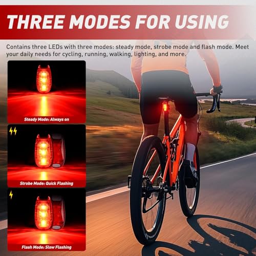 Nilight LED Safety Light 4PCS Red Green Marine Navigation Bike Tail Lights - color: 3LED Safety Light-Red Green
