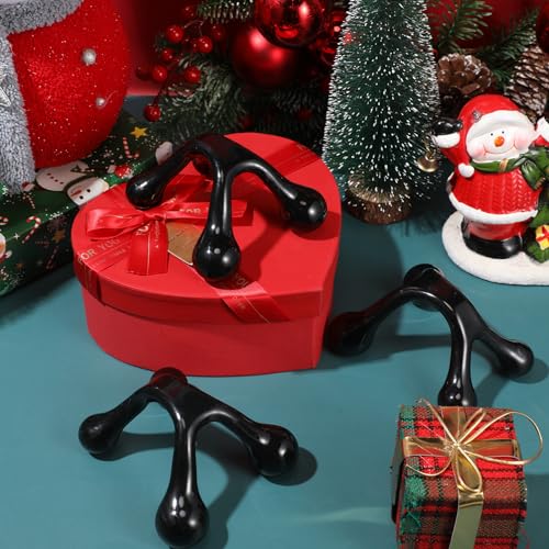 TrelaCo 50 Pack Four Point Massage Tools Palm Shaped Handheld,Black - color: Black