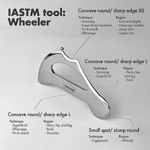FASCIQ IASTM Tool Kiss, Soft Tissue Release and Mobilization, Stainless Steel - style: Kiss