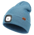 LED Beanie with The Light, Unisex Gifts for Men Dad Husband Him - color: Blue
