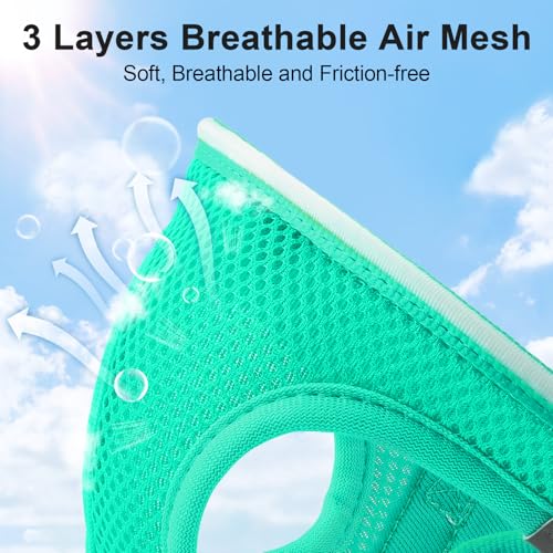 Light Up Dog Harness, Rechargeable LED Dog Harness for Small Medium Dogs - color: Light Green, size: S