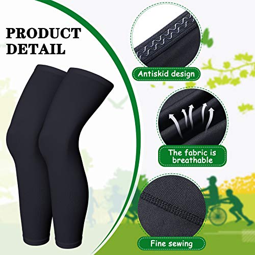 Skylety Compression Leg Sleeves Men Women - color: Black, size: Large