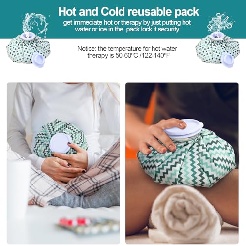 Nuanchu 3 Pcs Reusable Ice Bags for Injuries, Polka Dot, Green - size: Green, style: Polka Dot