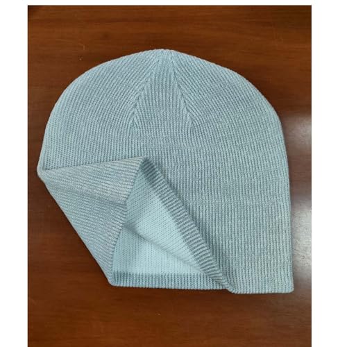 Reflective Beanie Hat High Visibility Warm Winter Loop Knit Cap Gifts for Women Men - color: White-1 Pack
