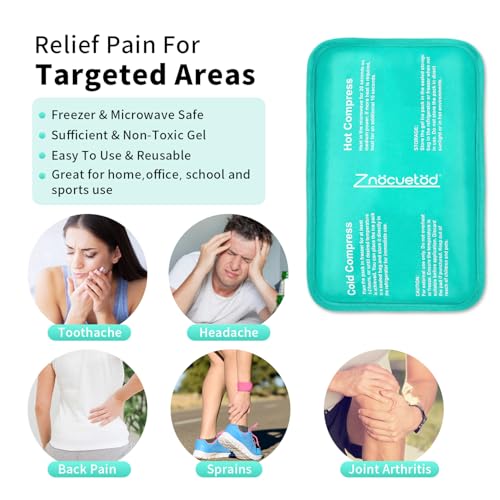Gel Ice Pack for Injuries Reusable Soft Freezer Ice Bag with Strap- 1 Pack - color: Mint Green-1 Pack