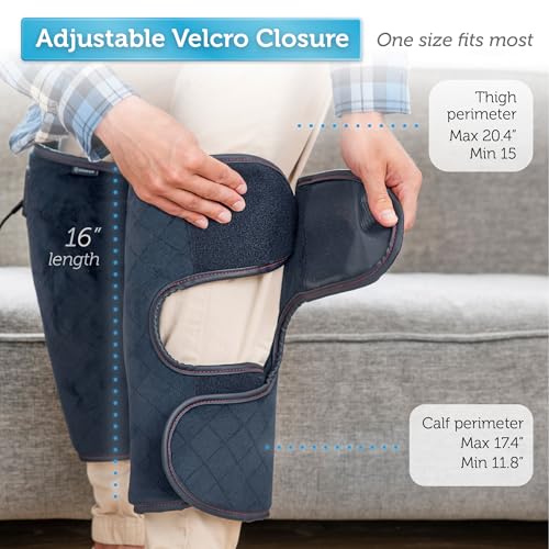 COMFIER Heated Knee Massager Heating Pad for Knee,Heat Knees Warmers Wrap with Massage and Vibration-Greige - color: Greige