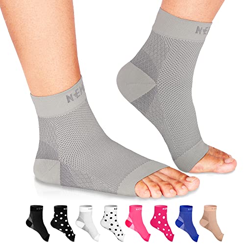 NEWZILL Plantar Fasciitis Socks Arch Support Foot Care Compression Sleeve - color: Gray, size: Small-Medium