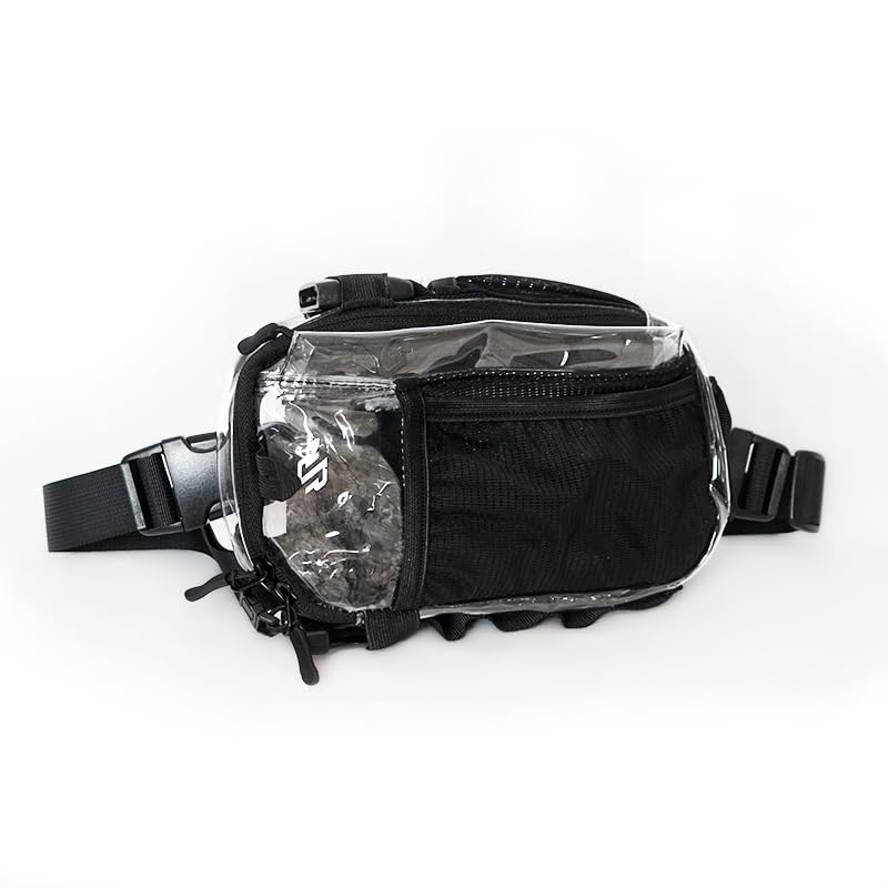 Clear Modular Fanny Pack – Stadium Approved 5x9 Belt Bag with Locking Zipper Clips – Anti-Theft See Through Crossbody for Sports Events, Concerts & Festivals - color: Clear