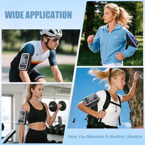 Running Armband 3D Design Sweat Resistant Running Phone Holder Up to 6.9" - color: Phone Armband,6.9"